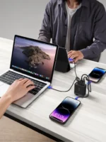 Joyroom snabbladdare, GaN Ultra, 67W, med USB-C-kabel 100W - mörkgrå - Bild 7