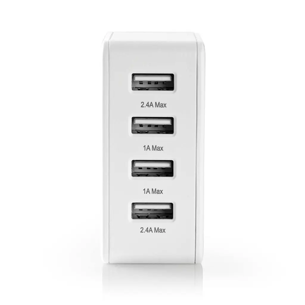 Nedis Väggladdare 4xUSB-A - Vit