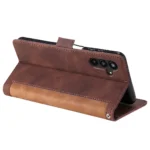 Läderfodral till Samsung Galaxy A55 5G Retro Splicing Plånbok Telefonskal - Brun - Bild 3