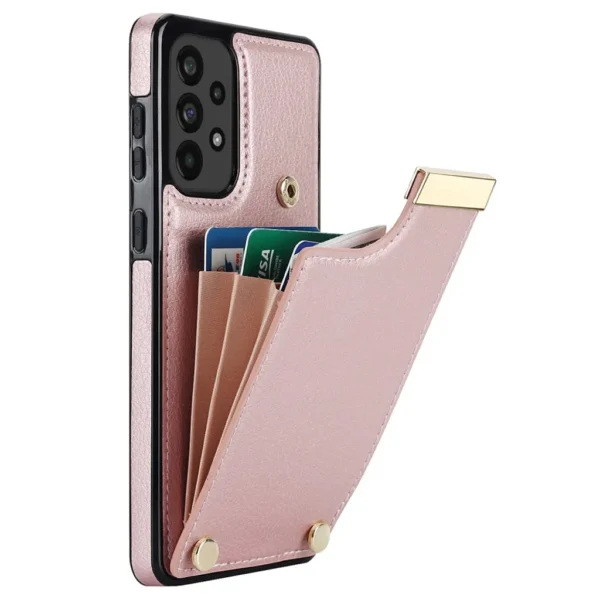 Samsung Galaxy A53 5G Skal med korthållare - Roséguld